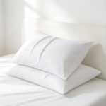 White Zippered Pillowcase Set – Soft, Breathable, and Featuring an Invisible Zipper