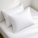 White Oxford-Style Pillowcase Set – Wide-Border Design in Soft Cotton Blend