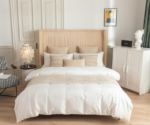 Light Khaki Wavy Jacquard Bed Runner – A Soft-Textured, Cream-Style Bed Runner - Image 2