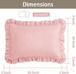 2-Pack Pink Ruffle Pillowcases - Image 2