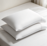 White Sateen Pillowcase Set – Luxurious Pillowcases with Horizontal Side Seams - Image 2