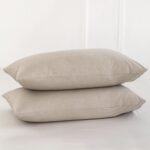 2-Pack Washed Cotton Linen-Like Pillowcases